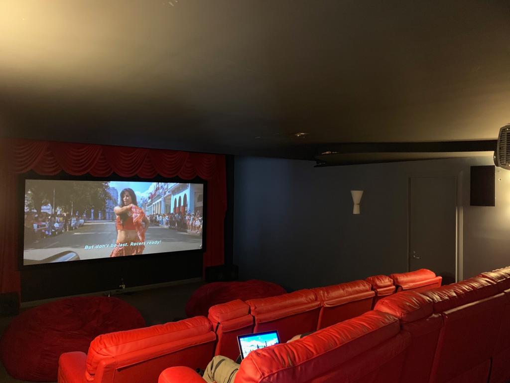 Really cool home theatre setup for our customer